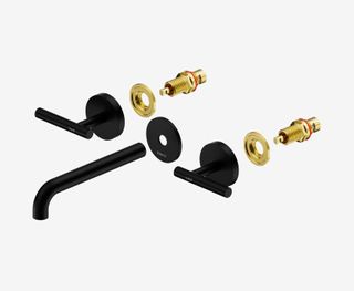 Mecca Lever Wall Basin/Bath Set 185mm Spout Trim kits Only Matte Black