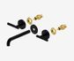 Mecca Lever Wall Basin/Bath Set 185mm Spout Trim kits Only Matte Black