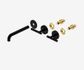 Mecca Lever Wall Basin/Bath Set 185mm Spout Trim kits Only Matte Black