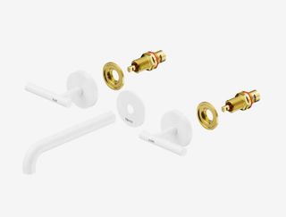 Mecca Lever Wall Basin/Bath Set 185mm Spout Trim kits Only Matte White