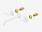 Mecca Lever Wall Basin/Bath Set 185mm Spout Trim kits Only Matte White