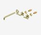Mecca Lever Wall Basin/Bath Set 220mm Spout Trim kits Only Brushed Gold