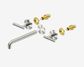 Mecca Lever Wall Basin/Bath Set 220mm Spout Trim kits Only Brushed Nickel