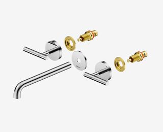 Mecca Lever Wall Basin/Bath Set 220mm Spout Trim kits Only Chrome