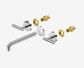 Mecca Lever Wall Basin/Bath Set 220mm Spout Trim kits Only Chrome