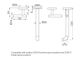 Mecca Lever Wall Basin/Bath Set 220mm Spout Trim kits Only Gun Metal