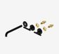 Mecca Lever Wall Basin/Bath Set 220mm Spout Trim kits Only Matte Black