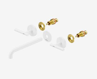 Mecca Lever Wall Basin/Bath Set 220mm Spout Trim kits Only Matte White