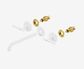 Mecca Lever Wall Basin/Bath Set 220mm Spout Trim kits Only Matte White