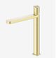 Pure SS316L Tall Basin Mixer Brushed Gold