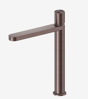 Pure SS316L Tall Basin Mixer Brushed Bronze