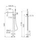 Pure SS316L Progressive Freestanding Bath Mixer With Outdoor Shower Hose Brushed