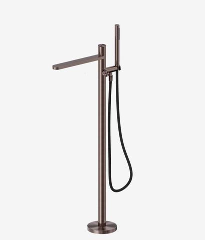 Pure SS316L Progressive Freestanding Bath Mixer With Outdoor Shower Hose Brushed
