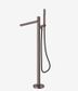 Pure SS316L Progressive Freestanding Bath Mixer With Outdoor Shower Hose Brushed