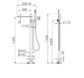Pure SS316L Progressive Freestanding Bath Mixer With Outdoor Shower Hose Brushed