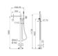 Pure SS316L Progressive Freestanding Bath Mixer With Outdoor Shower Hose Graphit