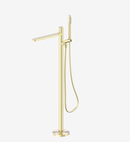 Pure SS316L Progressive Freestanding Bath Mixer Brushed Gold