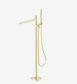 Pure SS316L Progressive Freestanding Bath Mixer Brushed Gold