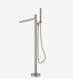 Pure SS316L Progressive Freestanding Bath Mixer Brushed Nickel