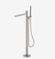 Pure SS316L Progressive Freestanding Bath Mixer Brushed Nickel