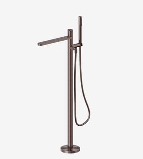 Pure SS316L Progressive Freestanding Bath Mixer Brushed Bronze
