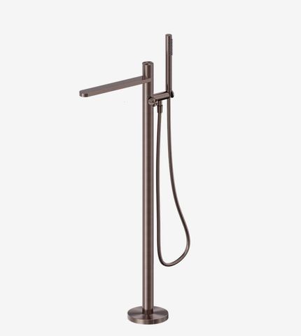Pure SS316L Progressive Freestanding Bath Mixer Brushed Bronze