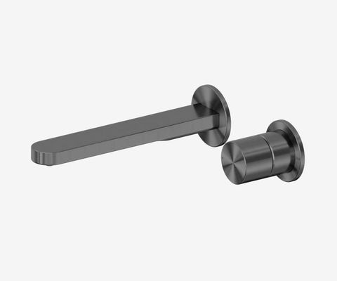 Pure SS316L Progressive Wall Basin/Bath Mixer Separate Back Plate Graphite