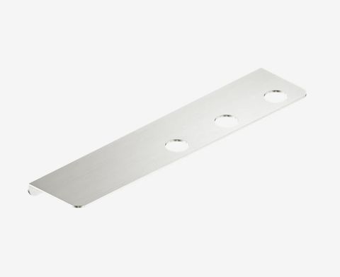 Mecca Triple Soap Bottle Holder With Shelf Brushed Nickel