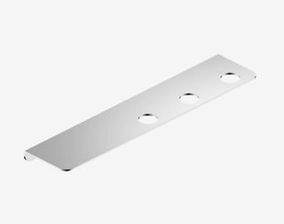 Mecca Triple Soap Bottler Holder With Shelf Chrome