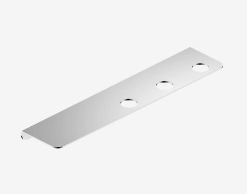 Mecca Triple Soap Bottler Holder With Shelf Chrome