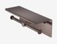 Mecca Double Toilet Roll Holder With Shelf Brushed Bronze