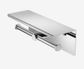 Mecca Double Toilet Roll Holder With Shelf Chrome