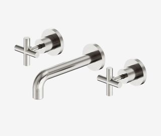 X Plus Wall Basin Set 180mm Brushed Nickel