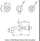 X Plus Wall Basin Set 180mm Brushed Nickel
