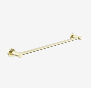 Dolce II Single Towel Rail 600mm Brushed Gold