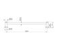 Dolce II Single Towel Rail 600mm Brushed Gold