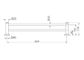 Dolce II Double Towel Rail 600mm Brushed Gold