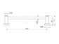 Dolce II Single Towel Rail 800mm Brushed Gold