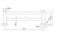 Dolce II Double Towel Rail 800mm Brushed Gold
