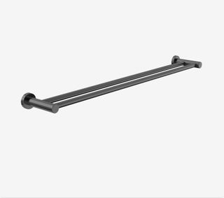 Dolce II Double Towel Rail 800mm Gun Metal