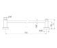 Dolce II Single Towel Rail 800mm Gun Metal