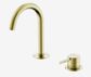 Mecca Hob Basin Mixer Set Arc Spout Brushed Gold