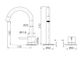 Mecca Hob Basin Mixer Set Arc Spout Brushed Nickel