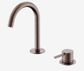 Mecca Hob Basin Mixer Set Arc Spout Brushed Bronze