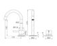 Mecca Hob Basin Mixer Set Arc Spout Brushed Bronze