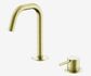 Mecca Hob Basin Mixer Set Edge Spout Brushed Gold