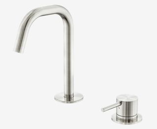 Mecca Hob Basin Mixer Set Edge Spout Brushed Nickel