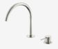 Mecca Hob Bath/Kitchen Mixer Set Arc Spout Brushed Nickel