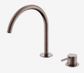 Mecca Hob Bath/Kitchen Mixer Set Arc Spout Brushed Bronze