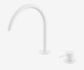 Mecca Hob Bath/Kitchen Mixer Set Arc Spout Matte White